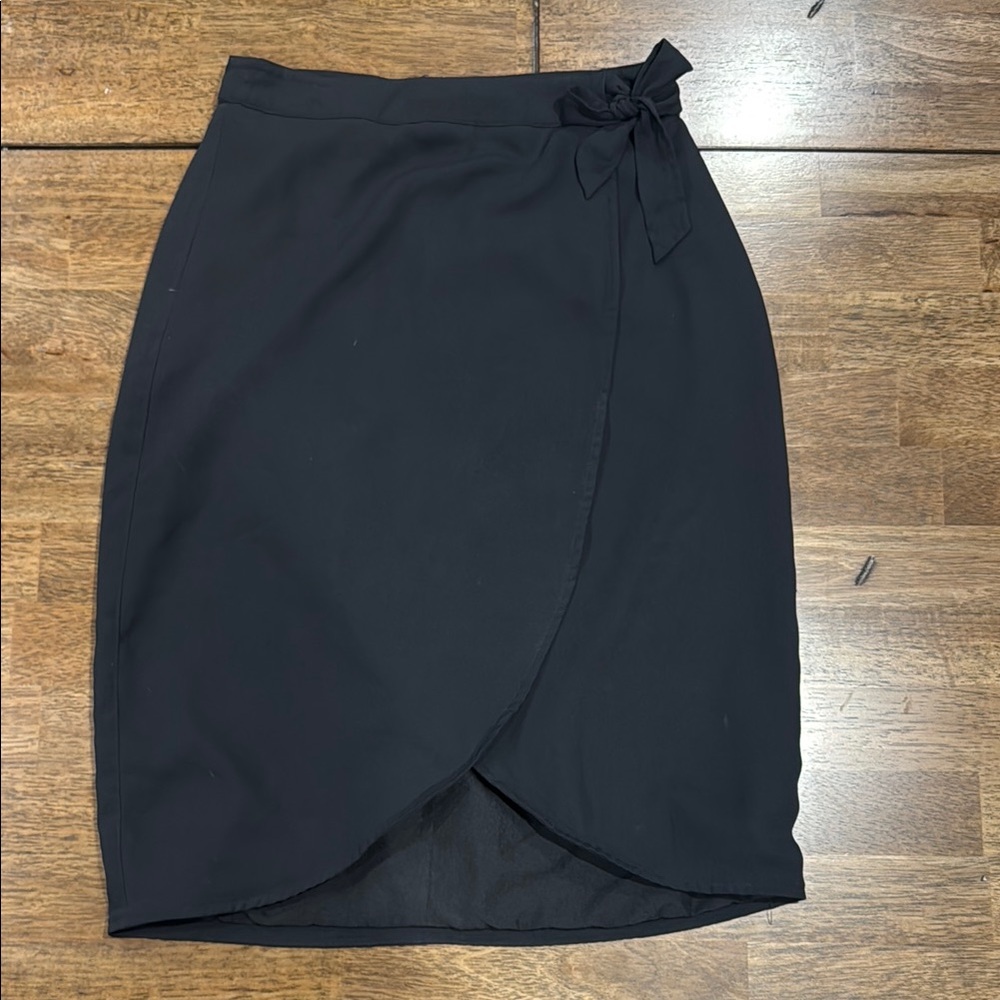 JCREW Elegant Black Wrap Skirt
